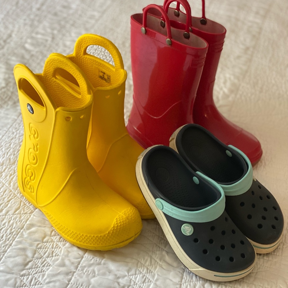 Crocs and rain boot lot